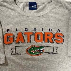 Florida Gators T Shirt Gray Faded Distressed Old Varsity Brand OVB NCAA Women L